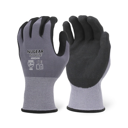 Premium Microfoam Nitrile, Coated Glove, Gray Nylon, XL
